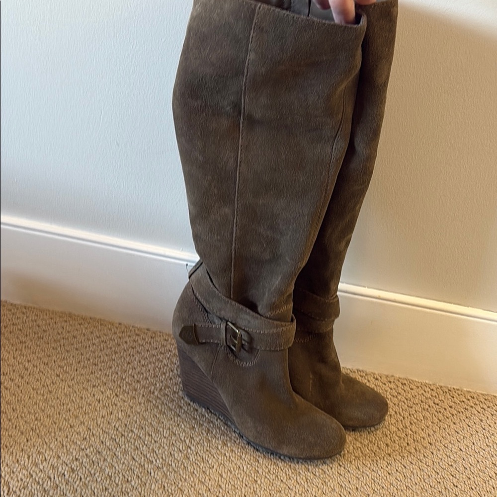 BCBG Knee-High Wedge Boots